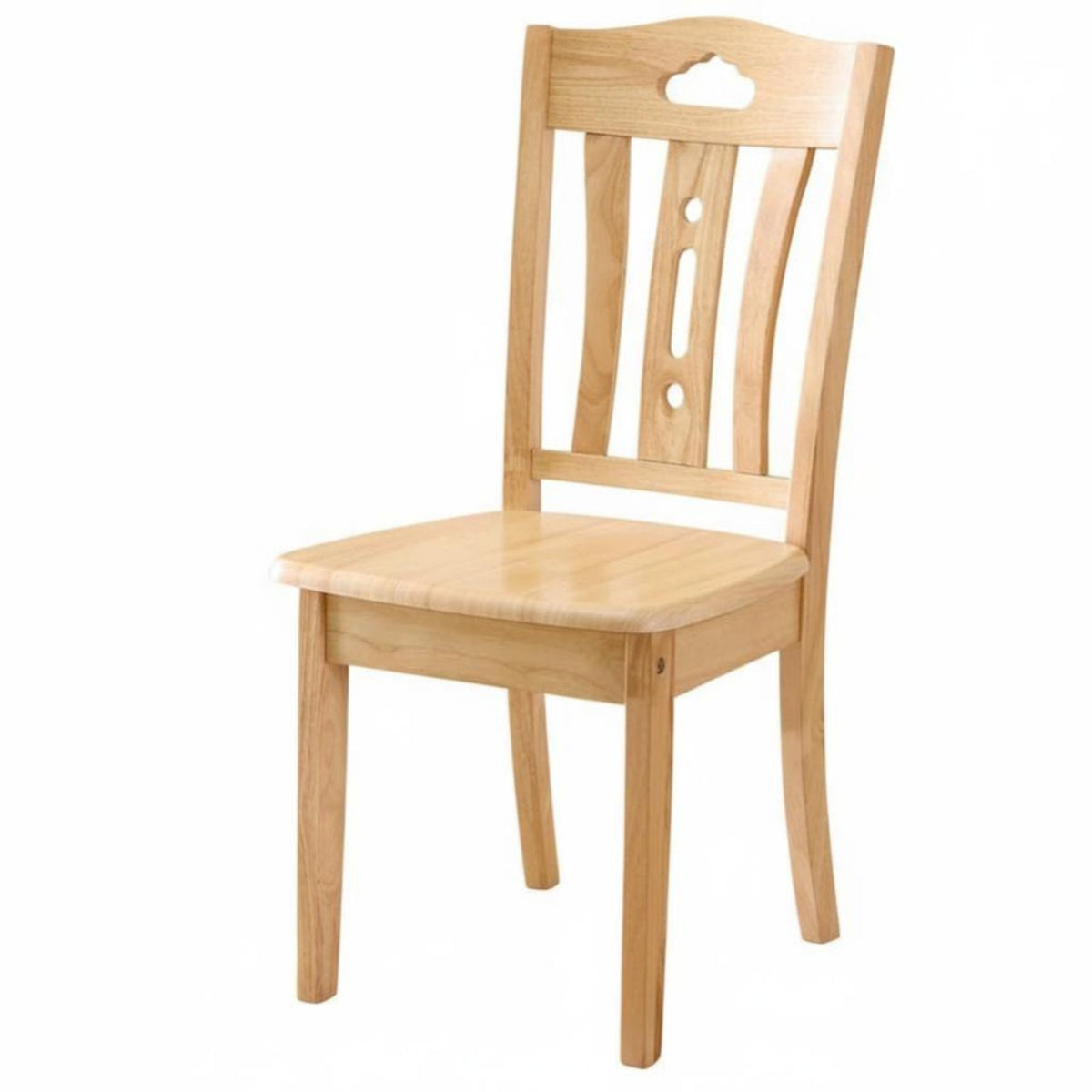 Solid Wood Construction Wooden Side Chair Chinese Design Slatted Back Wooden Chair Long-Lasting and Stable Seating Furniture High Weight Capacity for Homeowners, Families, Restaurant Owners, Dining Room, Kitchen, Cafe