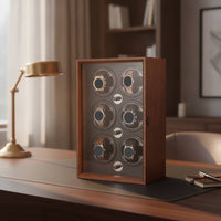 6-Slot Watch Winder Cabinet Automatic Watch Winder Box Anti Case Rotating for Dresser