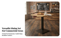 Takeout Dining Set Easy to Clean Restaurant Table and Chair Set Sturdy Construction Stylish Eatery Furniture for Families, Hosts, Kitchen, Office
