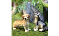 Realistic Hand-Painted Resin Figurine Detailed Molded Animal Sculpture Figurine Freestanding Decorative Animal Ornament Solid Base for Shelf