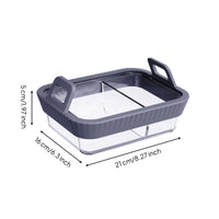 Glass Baking Dish with Handles Slim Cookware Heat-Resistant for Students