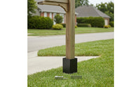 Post Protector with Screws Easy-to-Install Metal Post Sleeve with Boring Tool Heavy-Duty Hardware for Contractors