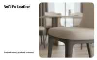 Modern Design Upholstered Dining Chair Ergonomic Backrest puffyBack Dining Chair Gold-Tone Legs Kitchen Seat Easy Assembly for Interior Designers, Homeowners, Families, Restaurant, Living Room, Bedroom