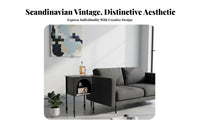 Nordic design Narrow Ribbon-Form Stand Space-Saving Nightstand adaptable Use Side Table Minimalist Design for Apartment Dwellers, Students, Homeowners, Bedroom, Small Spaces, Living Room, Hallway