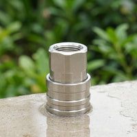 2 Pieces Stainless Steel Pressure Washer Connector Heavy Duty M14x1.5 Male Female Connector Kit Ball Lock Design