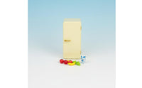 Miniature Refrigerator Realistic Details Doll Kitchen Refrigerator Handmade Retro Metal Mini Fridge for Children, Hobbyists