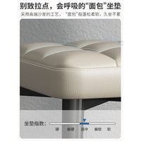 餐椅家用可叠放凳子板凳网红轻奢餐桌餐凳现代简约客厅椅子方凳小 靠背款+墨绿科技布+金腿 Ω