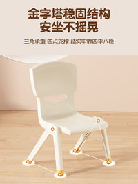 儿童靠背椅加厚小板凳宝宝餐椅小孩结实小凳子家用防滑塑料小椅子