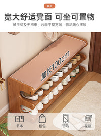 换鞋凳门口家用入户门可坐鞋柜进门玄关轻奢高级感软包垫一体鞋架