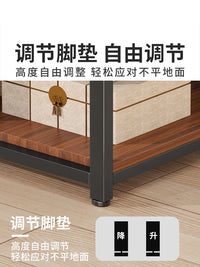 桌子沙发边几茶水柜侧边柜现代简约简易移动小茶几茶桌家用小茶台 黑架黑胡桃纹-中号（移动款）