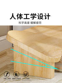 垫脚凳办公室脚垫工位脚踏板踩脚凳防翘二郎腿神器桌下垫脚凳矮凳 原木色简约款-大号-斜面