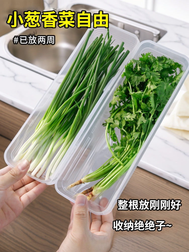 香菜小葱保鲜盒食品级葱姜蒜备菜收纳保鲜神器鸡蛋面条冰箱收纳盒