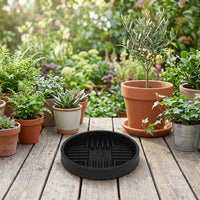 Plant Saucers for Outdoor Plants, Thickened PP Material Round Tray, Drip Tray for Potted Plant, Single Landing Type Sturdy Plant Trays