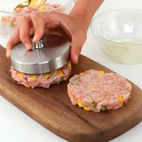 Stainless Steel Round Burger Press for Home Kitchen
