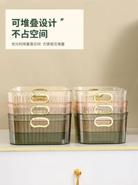 化妆品收纳盒桌面改造神器护肤品梳妆台亚克力长方形透明收纳筐