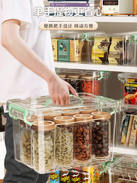 透明收纳箱收纳盒储物盒家用手提衣服玩具零食车载塑料整理箱加厚