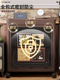 衣服收纳箱大容量超大玩具收纳筐周转箱中古风折叠储物箱整理箱子