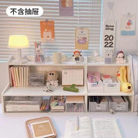 ins风桌面学生置物架多功能书桌化妆品整理收纳架宿舍文具收纳盒