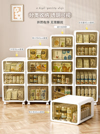 抽屉式收纳柜家用客厅零食玩具杂物塑料储物箱多层可移动整理柜子