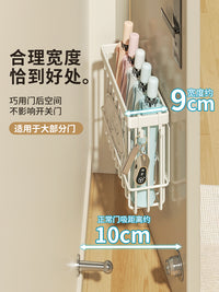 雨伞收纳架家用门口磁吸放置架壁挂式放伞神器入户门后挂钩收纳盒 【磁吸款】黑灰色大号❤送S挂钩x2