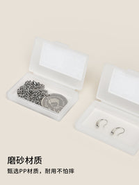 随身携带塑料收纳盒透明药盒棉花棒小盒子耳环棉签发夹储物盒