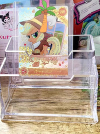 小马宝莉收纳盒闪卡展示架透明卡位自印卡卡牌分格亚克力卡片桌面