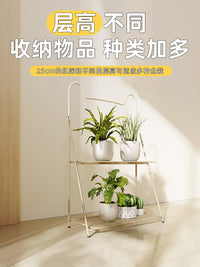 花架阳台客厅落地式网红简约铁艺可折叠花盆收纳架摆放架多肉植物