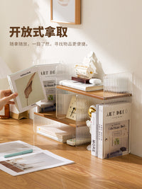 桌上书架桌面置物架办公桌收纳餐桌宿舍书桌多层小层架工位分层柜