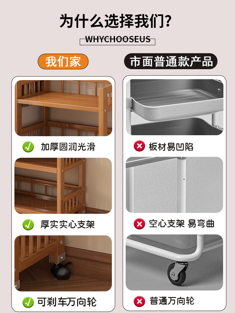 置物架落地多层杂物收纳架非实木小型书架家用客厅简易零食储物架