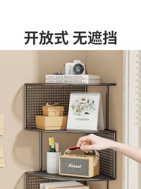 桌面书架简易办公室桌上转角置物架书桌收纳墙角小书柜三角整理架