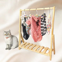 猫咪衣服狗狗衣服置物架二代挂衣架立式儿童落地宝宝衣架小狗衣架 组合B 50高*60长与衣撑大号1个2417406