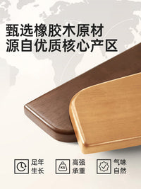 实木小鹿衣帽架玄关门口换鞋凳挂衣架一体客厅落地小型创意置物架 经典款：胡桃色丨55cm-【原创升级】【进口橡胶木】