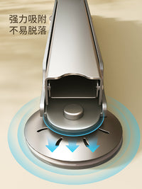 好太太吸盘晾衣架室内家用壁挂式挂衣架伸缩隐形折叠阳台凉衣神器 【2支装】一按即用小型壁挂晾衣架（奶白）