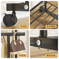 简易衣架家用置地双杆式衣帽架阳台晒衣服架落地家用卧室晒衣神器 大 150宽-豆蔻青-【双杆双层置物架升级加粗款】-售价89.9元