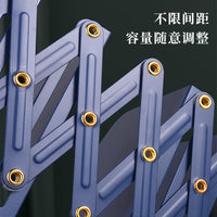 国潮风可伸缩书立架桌面书本收纳书夹固定书本书书桌书架带笔筒隔书挡板折叠书架书籍收纳神器书立架办公室 国风/带笔筒-白色白虎