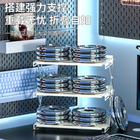 新款台面电竞房桌面折叠置物架家用手办电脑咖啡杯网红多层收纳架