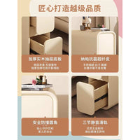 实木床头柜简约现代卧室奶油风小型2025新款窄家用轻奢迷你高级感 奶油色【特级落叶松多层实木框架+实木抽屉 】 整装（无需安装开箱即用）