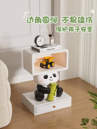 儿童房床头柜替代品创意小型极窄卡通可爱收纳柜储物柜卧室床边柜 小熊床头柜【抱花灯】