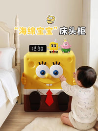 海绵宝宝床头柜小型创意卧室床边几卡通柜子可爱儿童收纳柜置物架 海绵宝宝抽屉床头柜⭐可做边几收纳 整装（无需安装开箱即用）