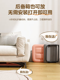 折叠床单人午休办公室迷你午睡神器工位简易小床家用陪护床行军床 【小空间/免拖鞋】自由午休-气质灰+蓝色毛毯