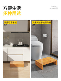 楠竹脚踏凳垫脚踩脚板楼梯台阶神器家用搁脚凳儿童钢琴垫高踏脚凳