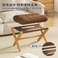 折叠沙发搁脚凳客厅茶几凳家用小马扎楠竹加厚板凳便捷式矮凳日式