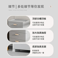 床头柜简约现代收纳柜抽屉式卧室家用床边柜小型小柜子塑料储物柜