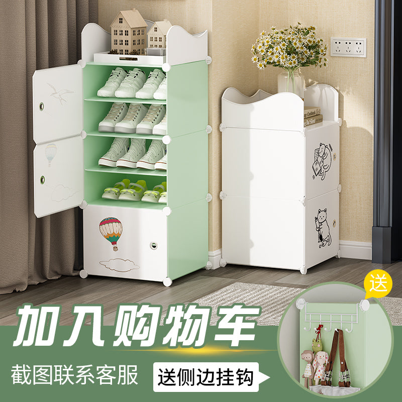 简易窄小鞋柜家用门口鞋架子防尘收纳多层宿舍经济型简约租房用