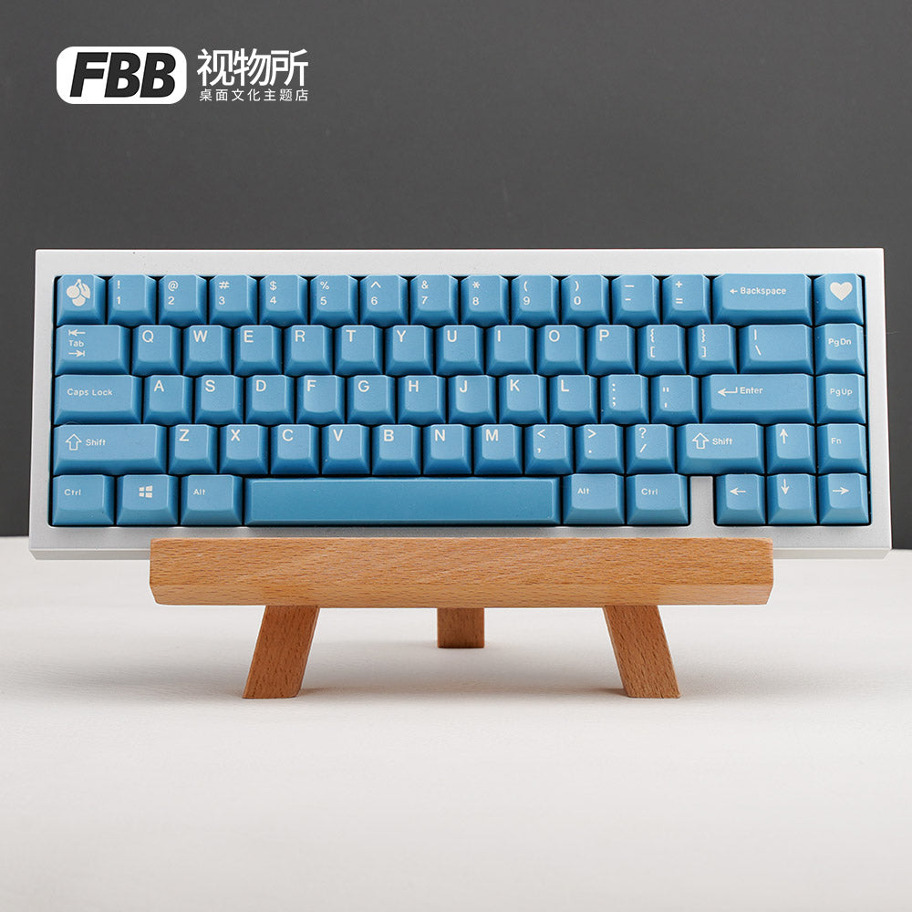FBB视物所原创原木风键盘支架实木客制化机械键盘收纳收藏展示架 双层胡桃木色*5件/pcs