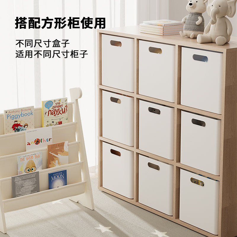 格子柜收纳箱书柜书架正方形直角储物箱可移动带盖衣服玩具整理箱 30*30cm【箱子+底托+轮】 1个