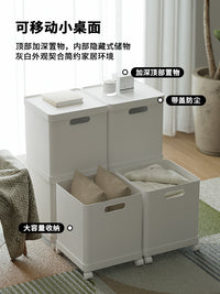 格子柜收纳箱书柜书架正方形直角储物箱可移动带盖衣服玩具整理箱 30*30cm【箱子+底托+轮】 1个