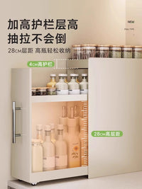 抽拉式调料品置物架厨房家用多功能调味料台面收纳柜架子盒窄边柜