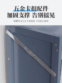 免安装防尘布帘鞋架可折叠门口多层鞋柜家用收纳神器省空间置物架 50长4层折叠【灰色】收纳鞋架【月白纱帘】