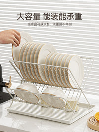 厨房碗碟收纳架台面沥水碗盘架可折叠置物架碗架盘子碗筷沥水架子